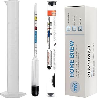 Home Brew Hydrometer with Free 100ML Trial Sampling Jar – Wine and Beer Making Equipment
