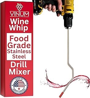 Wine Beer Degasser Whip for Wine Making | 15” Stainless Steel 316 – Drill Mixer Rod Attachment Wand | Winemaking, Brewing,…