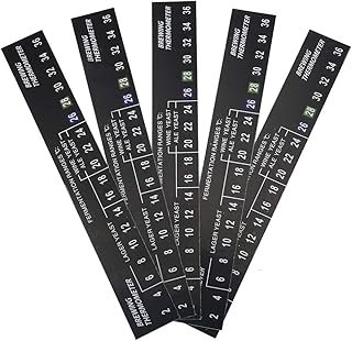 Alvinlite 5pcs Stick on Brewing Thermometer, Adhesive LCD Thermometer Sticker for Homebrew Beer