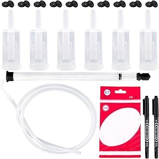 Cimeton 30Pcs Airlock Set with Silicone Stopper and Grommets, Auto Siphon with 6 Feet Clear Tubing and Clamp Fermentation …