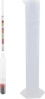 iplusmile 1 Set Brewers Hydrometer Brewing Hydrometer Tester Test Homebrewed Beer Wine Cider Fermented Beverages Glass Tes…