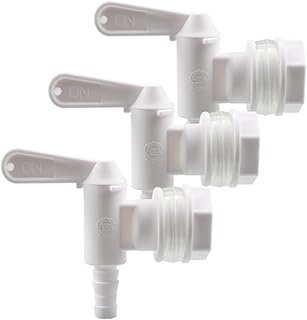 GWENBHMTOOL Botting Bucket Spigot 1” Beer Brew Spout Tap Plastic Bucket Spigot Valve for Home Brewing Wine Making 3 Pack