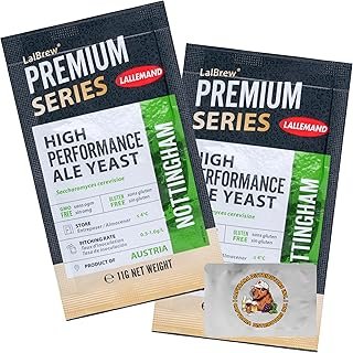 LalBrew Nottingham Brewing Yeast (2 Pack) – Make Beer at Home – 11 g Sachets – Saccharomyces cerevisiae – Sold by CAPYBARA…