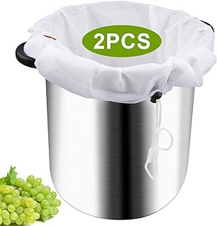Dnusoirk 2pcs Brew Bag, Extra Large 250 Micron Fine Mesh Strainer Bag, 26″x22″ Reusable Filter Bag Made of Nylon for Home …