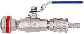 ASDJKL Home Brewing Weldless 304 SS Ball Valve with Quick Disconnect Fit 1/2″ ID Hose Suitable Brew Kettles, Homebrew Hard…