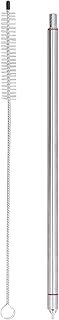 Tgoon 13.8in Beer Bottle Filler Set, 304 Stainless Steel Spring Loaded Bottle Filler with 14.6in Filler Brush for Home Bre…