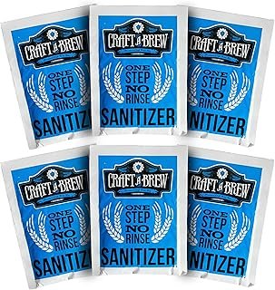 Craft A Brew – Single-Use Cleansing Packets – Dissolvable No-Rinse Cleanser for Home Brewing Equipment – Pre-Portioned for…